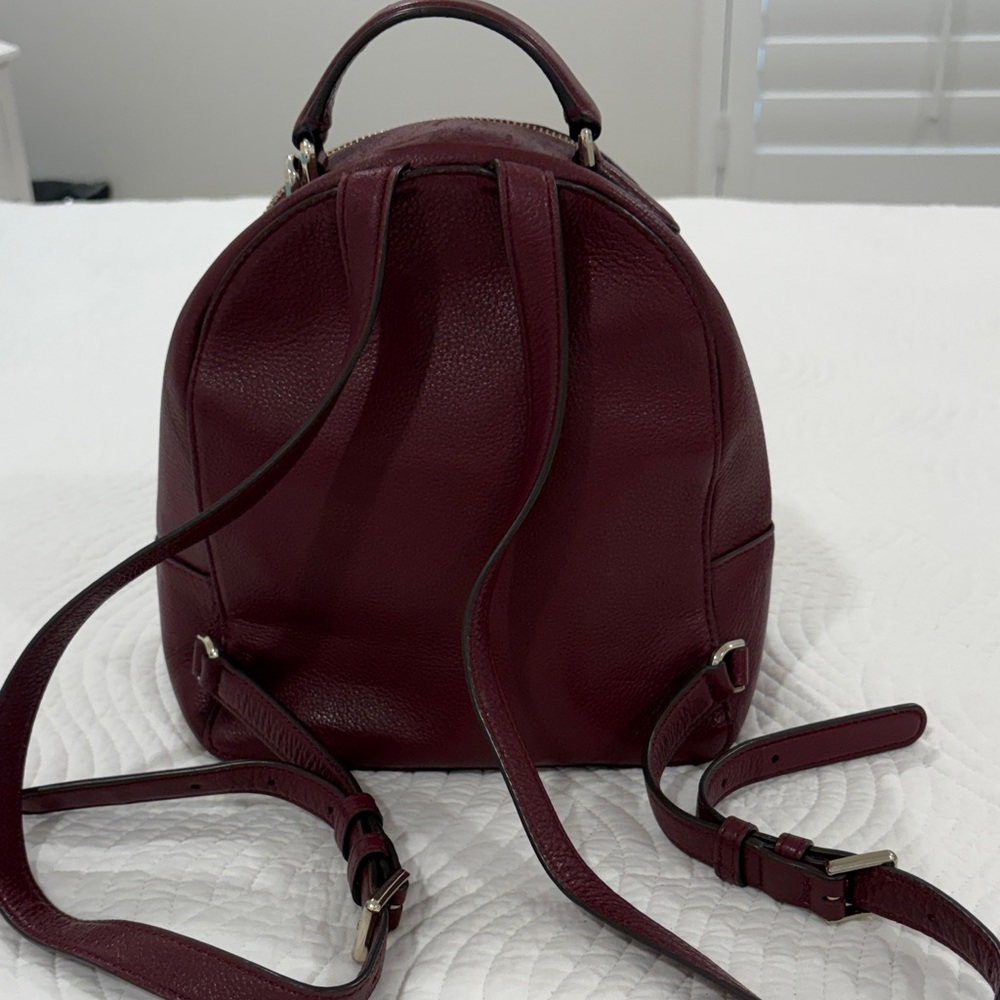 Kate Spade Jackson Burgundy Leather Backpack - Picture 3 of 16